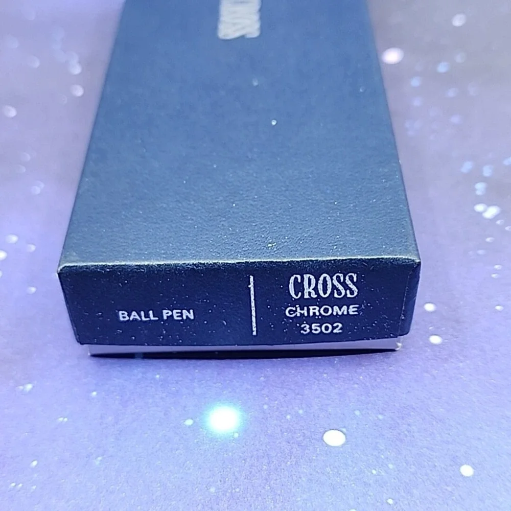 CROSS Authentic Chrome Ball Pen In Box #3502 Excellent Condition Tested!